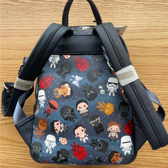 Disney Park Galaxy Edge Star Wars Loungefly Mini Backpack Rise of Skywalker New - Picture 5 of 7